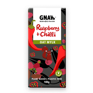 Gnaw Raspberry & Chilli Oat Mylk Chocolate Bar 100g